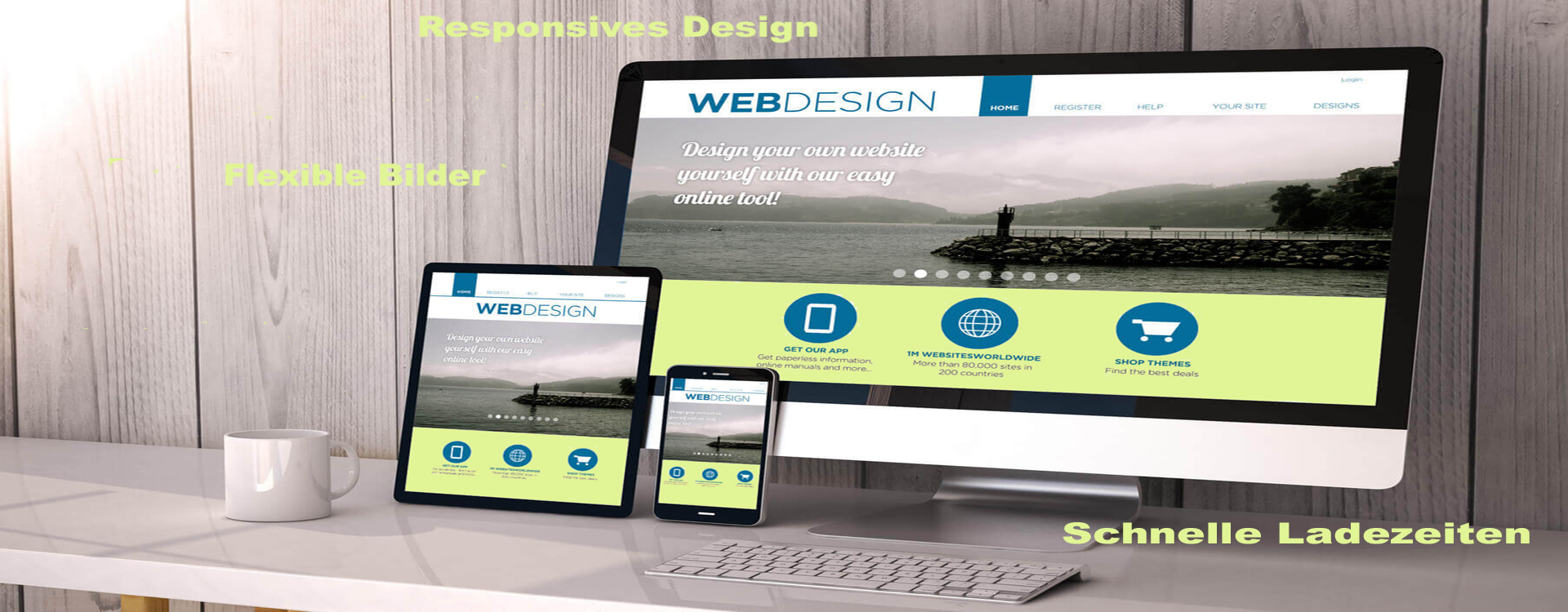 Beispielbild responsives Webdesign
